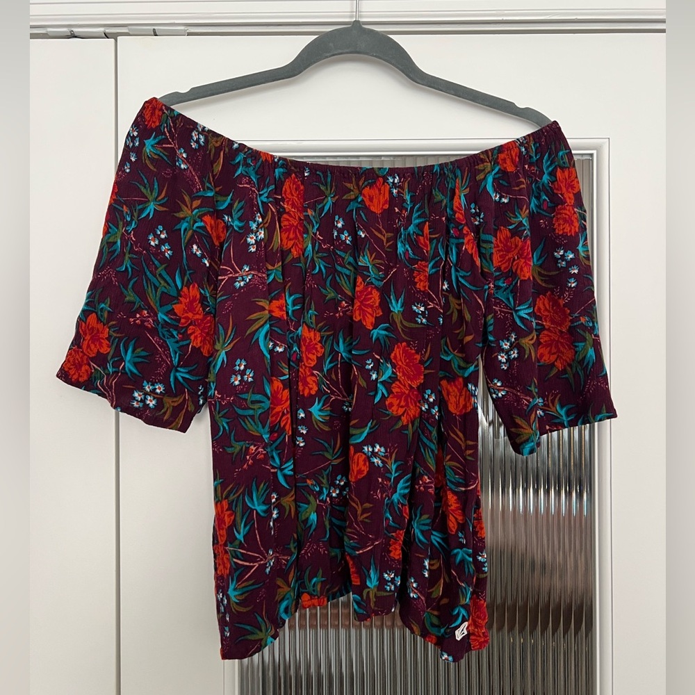 Volcom Floral Off the Shoulder Top